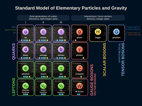 particle zoo: an extensive list of known and theorized elementary particles