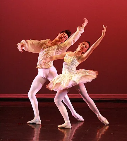 pas de deux: a dance performed by two dancers
