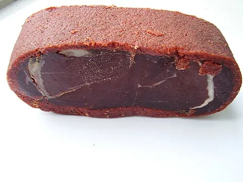 pastirma: a highly seasoned, air-dried cured beef in Ottoman cuisine