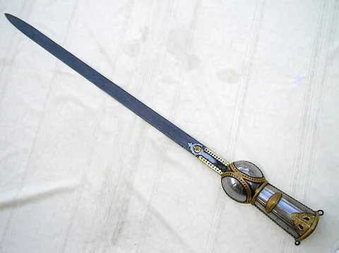 pata: an Indian sword with an attached gauntlet
