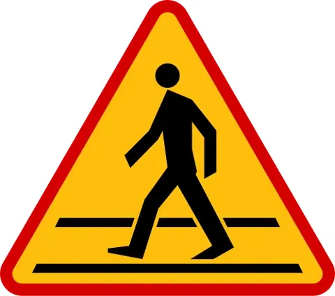 pedestrian crossing: a place where pedestrians are permitted to or advised to cross a street