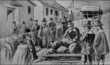 peine forte et dure: crushing, an old form of punishment (torture) in which the prisoner's body was pressed with heavy...