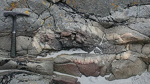 pelite: a sedimentary rock containing very fine particles