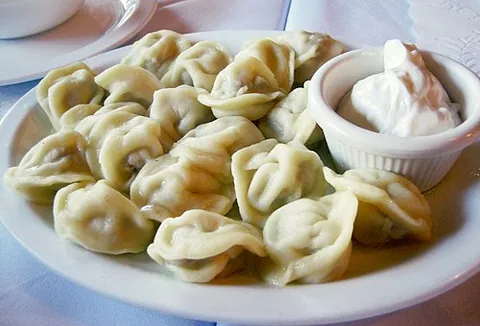 pelmeni: russian dumplings resembling ravioli