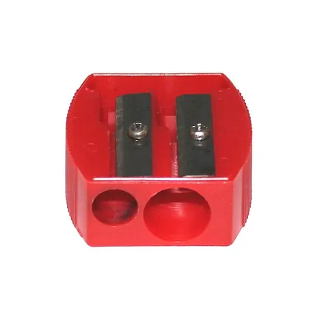 pencil sharpener: a device used to sharpen pencils by shaving the wood at one end