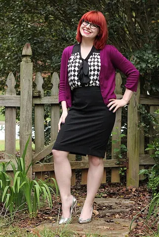 pencil-skirted: having a pencil skirt