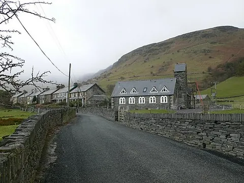 penmachno: a village in Bro Machno community, Conwy borough county borough, Wales (OS grid ref SH7950)