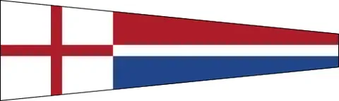 pennant: the broad pennant flown by commodores