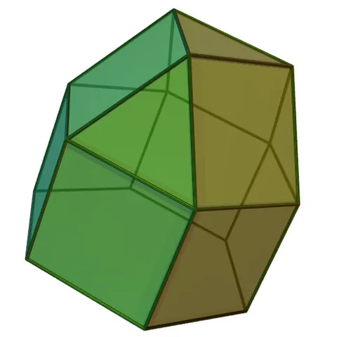 pentadecahedron: a polyhedron with fifteen faces