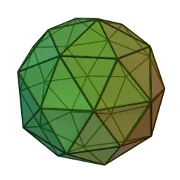 pentakis dodecahedron: a Catalan solid equivalent to a dodecahedron with a pentagonal pyramid covering each face, in the...