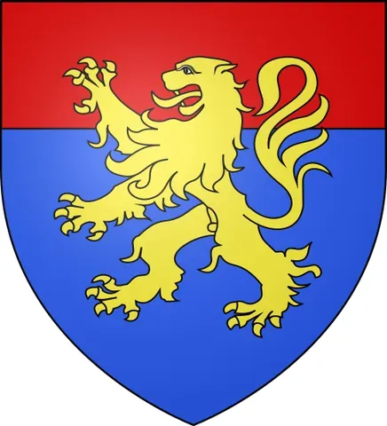 per chief: partitioned into two parts by a horizontal line one-third of the way down the shield. A shield of...
