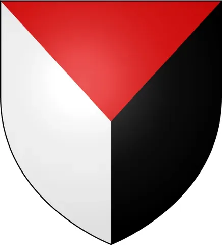 per pall: (Partitioned) into three triangular sections, one pointing down from the top of the shield and the...