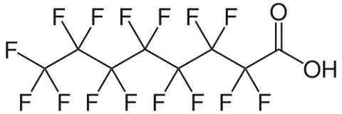 perfluorooctanoic acid: a synthetic, stable perfluorinated carboxylic acid and fluorosurfactant with industrial...