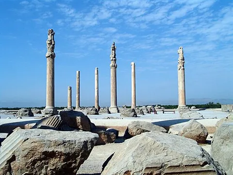 persepolis: the ceremonial capital city of Achaemenid Persia; its ruins in the present day