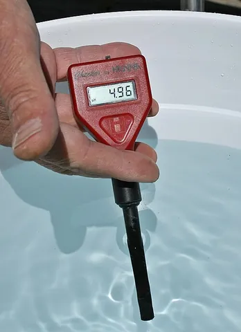 ph meter: a voltmeter that uses the potential at a glass electrode to determine the pH of the solution in...