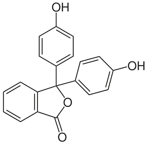 phenolphthalein: a white or yellowish-white crystalline compound C₂₀H₁₄O₄ used in medicine as a laxative and in...