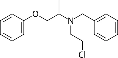 phenoxybenzamine: a drug that blocks the activity of alpha-receptors and is used in the form of its hydrochloride...