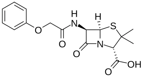 phenoxymethylpenicillin: a crystalline nonhygroscopic acid that is a semisynthetic form of penicillin, used in the form of...