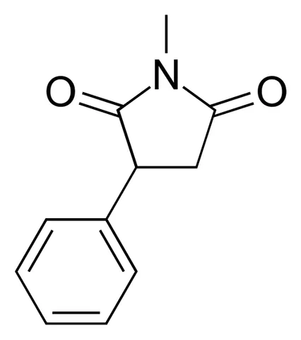 phensuximide: an anticonvulsant drug C₁₁H₁₁NO₂ sometimes used in the treatment of absence seizures