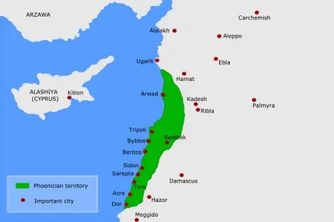 phoenicia: the land of city states of the Phoenicians which around 1000 BC was situated on the coast of...