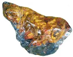 pietersite: a rare dark-gray or reddish breccia aggregate (rock made up of fragments embedded in a matrix),...