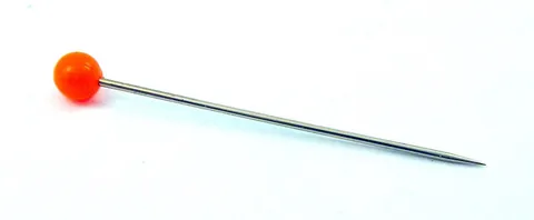 pin: a needle without an eye (usually) made of drawn-out steel wire with one end sharpened and the other...