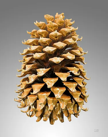 pinecone: a conical seed-bearing structure produced on a pine tree