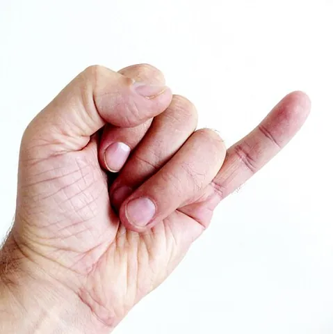 pinky finger: the smallest finger on a hand