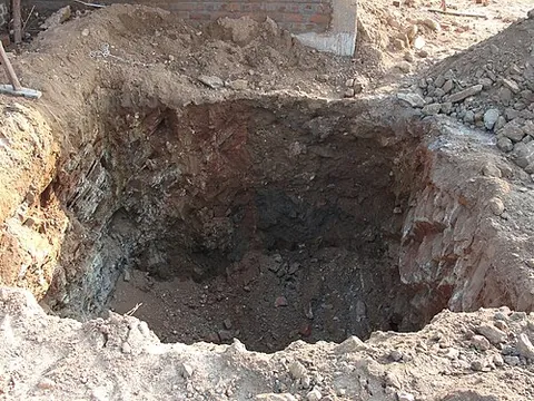 pit: a hole in the ground