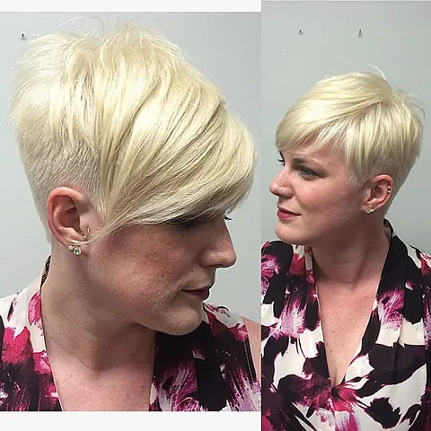 pixie cut: a women's hairstyle, generally short on the back and sides of the head and slightly longer on the...