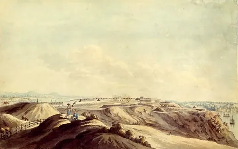 plains of abraham: a plain in Quebec city, Quebec, Canada; a riverside plain atop the escarpment at the edge of the...