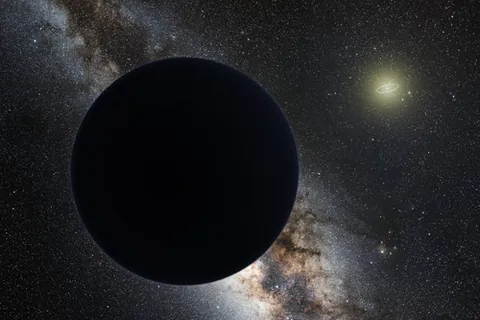 planet nine: a theoretical ninth planet in the Solar system, the gravitational effects of which would explain...