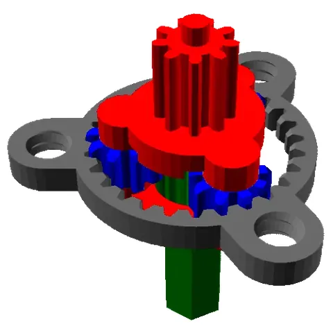planetary gear: a system of gears that has a central gear wheel (sun gear) around which others (planet gears)...