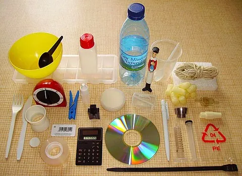 plastic: a synthetic, solid, hydrocarbon-based polymer, whether thermoplastic or thermosetting