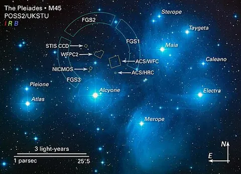 pleiades: the "seven sisters", companions of Artemis and daughters of the Titan Atlas and the sea-nymph...