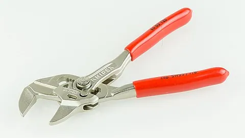plier wrenches: an adjustable hand tool with a sliding mechanism, that combines a tongue-and-groove pliers / water...
