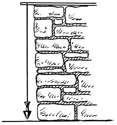 plumb line: a cord with a weight attached, used to produce a vertical line; a plummet