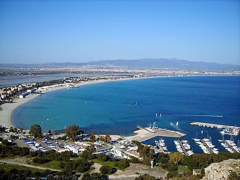 poetto: a beach in Cagliari, Sardinia autonomous region, Italy