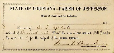 poll tax: a tax determined as a uniform, fixed amount per individual
