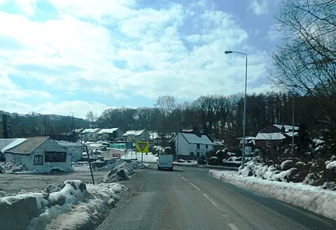 pontblyddyn: a village in Leeswood and Pontblyddyn community, Flintshire, Wales (OS grid ref SJ2760)