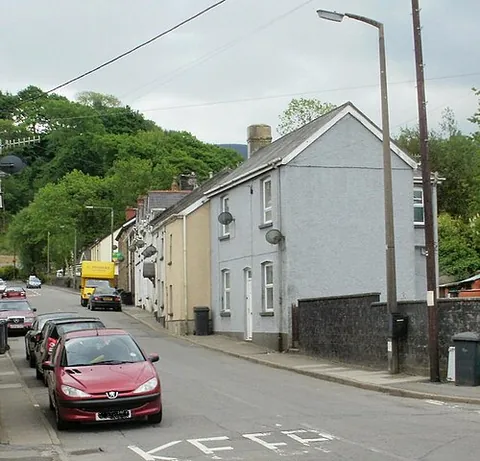 pontwalby: a hamlet in Glynneath community, Neath Port Talbot borough county borough, Wales (OS grid ref...