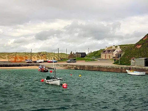 port erroll: a settlement and harbour next to Cruden Bay, Aberdeenshire council area, Scotland (OS grid ref...