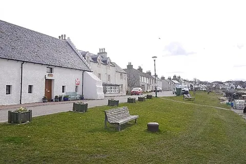 portmahomack: a coastal village by Dornoch Firth in Easter Ross, Highland council area, Scotland (OS grid ref...