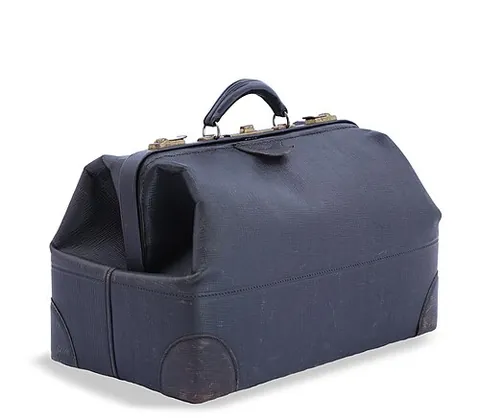 portmanteau: a large travelling case usually made of leather, and opening into two equal sections