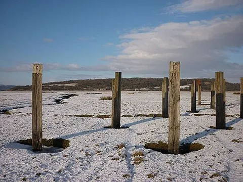 post: a long dowel or plank protruding from the ground; a fencepost; a lightpost