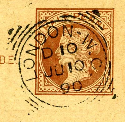 postmark: a marking made by a postal service on a delivery, usually indicating the place where and the date...