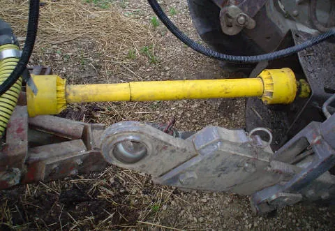 power take-off: a powered shaft on an agricultural tractor or other machine used for auxiliary equipment
