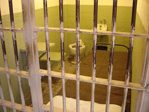 prison cell: the room to which a prisoner is confined in a prison
