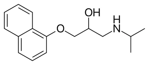 propranolol: a synthetic compound which acts as a beta blocker and is used mainly in the treatment of cardiac...