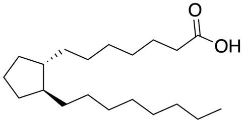 prostanoic acid: a C₂₀ fatty acid, containing a cyclopentane ring, that is the basis of the prostaglandins